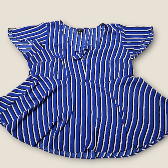 Torrid Striped Blouse 1X - Picture 2 of 8